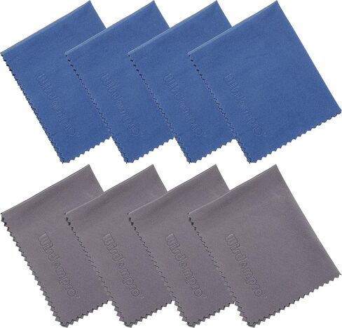 Large 4-Pack Microfiber Cleaning Cloth for Laptop, Computer Screen, Camera, Lens, Eyeglass, Phone, iPhone, iPad, Tablet, LCD TV and Other Delicate Surface(12x8.25, 13.5x8.63 Inches Blue and Grey) in Saudi Arabia
