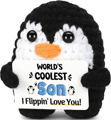 Promoted to Uncle - Pregnancy Announcement for Uncle, Funny Handmade Crochet Mini Penguin Uncle Announcement Gifts for Uncles, Congratulations Gift for Promoted to Uncles - You're an Cool Uncle in Kuwait