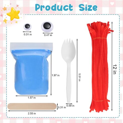100 Pcs Fork Creativity Set-Arts & Crafts Supplies with Plastic Forks & Clay, Creative DIY Craft Kit to Enhance Hands-On Ability, Make Your Own Forky & Unique Crafts,Large Quantity Value Pack in Saudi Arabia