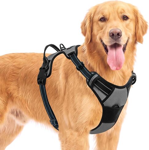 BARKBAY لا سحب الحيوانات الأليفة تسخير الكلب تسخير قابل للتعديل في الهواء الطلق الحيوانات الأليفة سترة 3M عاكسة أكسفورد المواد سترة للكلاب الوردية سهولة التحكم للكلاب الصغيرة والمتوسطة والكبيرة (L) in Kuwait