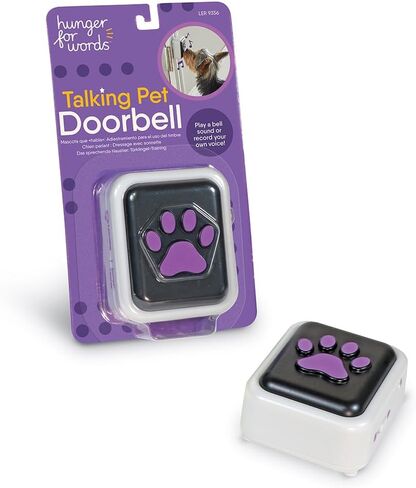 Hunger For Words Talking Pet Doorbell - 1 Piece Doorbell for Dogs, Doggie Doorbell, Perfect for Dog Potty Training, Talking Dog Buttons in Kuwait