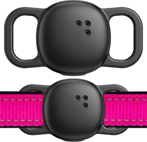 DDJ 2-Pack Cat Collar Case for Life360 Tile Sticker (Smallest Tracker)–NOT for Tile Mate/Pro–Silicone Protective Holder for Dog/Pet Collar, Ultra Durable, Easy Installation, Lightweight, Black in Kuwait