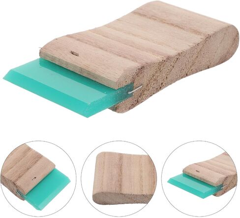 Professional-Grade Screenprinting Squeegee for Fabric and Plastic with Wooden Handle and Silicone Blade, Flat Design for Precise Ink Application in Multiple Screen Printing in Kuwait