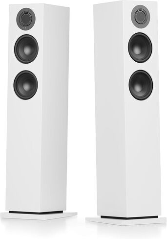 مكبرات الصوت الأرضية اللاسلكية بتقنية البلوتوث Audio Pro A48 | واي فاي، هاي فاي، ستيريو للترفيه المنزلي متعدد الغرف | متوافق مع Airplay 2، Spotify | جودة صوت تلفزيونية مثالية للموسيقى والأفلام | أبيض in Kuwait