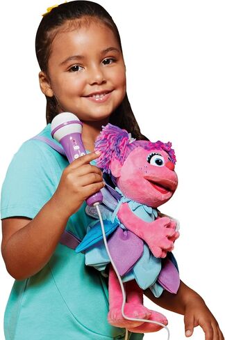 Singing Machine Karaoke Plush Sesame Street Toys (Abby Caddaby Plush Toy) - Adjustable Carrying Straps - Sing-Along Built-in Real Working Microphone & Speaker with Record & Playback Function in Saudi Arabia