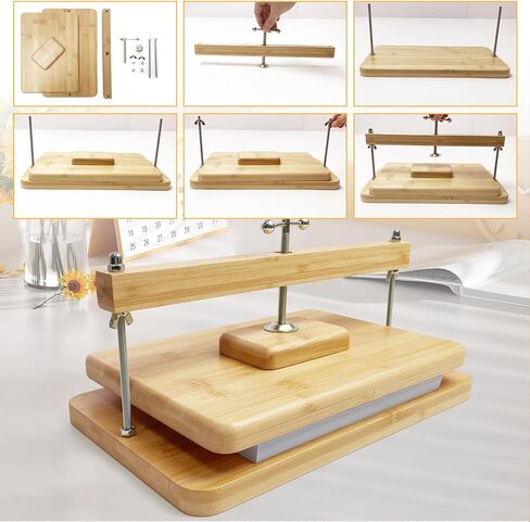 Bamboo Book Press, 11x7.9 in Book Binding Press, Portable Bookbinding Kit，Easy Assemble Book Making Kit for DIY & Beginners, Craft Lovers in Saudi Arabia