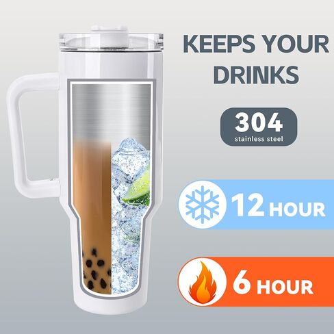 D·S 8 Pack Sublimation Tumblers 40 oz Insulated Tumblers with Handle in Kuwait
