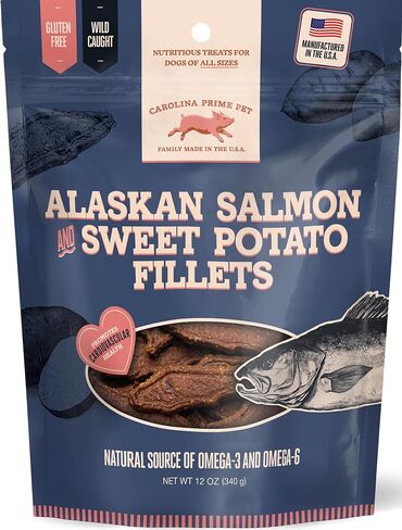 Carolina Prime Pet 40192 Salmon Jerky Treat For Dogs ( 1 Pouch), One Size (packaging may vary) in Kuwait