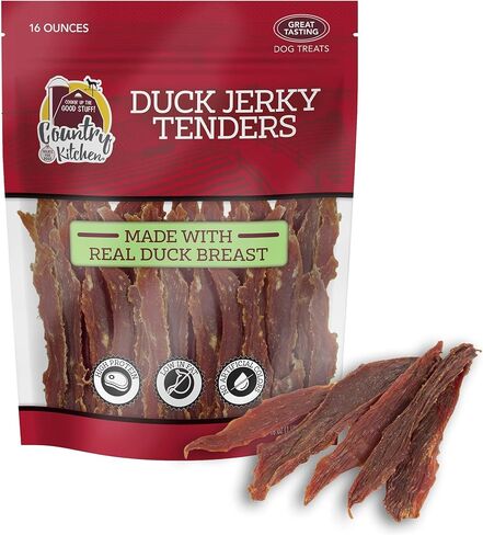 Country Kitchen Duck Jerky Tender Dog Treats, High Protein, 16 oz in Kuwait