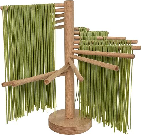Pasta Drying Rack Bamboo Noodle Spaghetti Dryer Stand-16 Arms in Kuwait