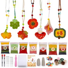 OEHPICC Needle Felting Kit, 7 Pcs Flower Bookmark Felting Kit for Adults in Kuwait