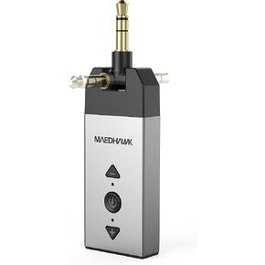 Bluetooth Aux Adapter for Car, Maedhawk Aux to Bluetooth 5.2 Audio Receiver for Car Home Stereo Speaker Headphone, Rotatable 3.5mm Wireless Aux Bluetooth Car Adapter, Handsfree Calls, A2DP in Saudi Arabia