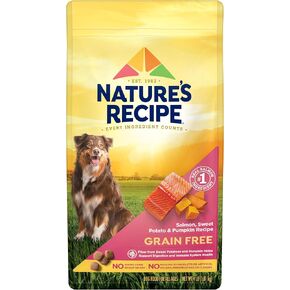 Nature's Recipe Grain Free Salmon Dry Dog Food, 4 lb. Bag in Kuwait