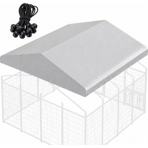 ROOMTEC Heavy Duty Outdoor Dog Kennel with Rotating Bowls, 8 x 4 x 5.6-ft in Kuwait