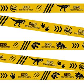 2 Rolls 3'' x 196 Feet Reusable Dinosaur Caution Tape Dinosaur Decorations Dino Dig Site Caution Tape Dinosaur Theme Party Supplies Favors (No Stickiness) in Kuwait