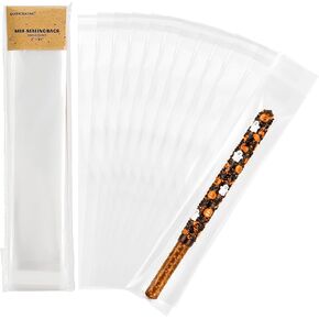 EKAPACKAGING 200Pcs 2x10 Inches Self Seal Cellophane Bags Pretzel Rod Bags in Saudi Arabia