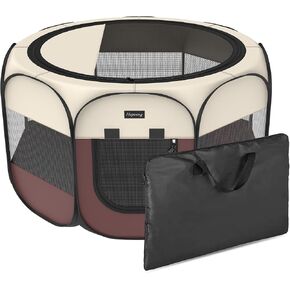 Portable Pet Puppy Dog Cat Playpen, 8-Panel Indoor/Outdoor Puppy Pen with Shade Cover & Travel Bag - Waterproof Dog Cat Tent in Saudi Arabia