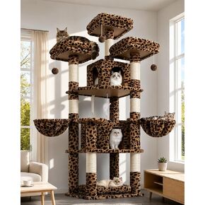 Globlazer Big XXL Cat Tower for Indoor Multiple Cats, F80, Dark Grey in Kuwait