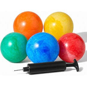 5-Inch Playground Balls for Toddlers & Kids (5-Pack) Marbleized Vinyl Balls in Kuwait