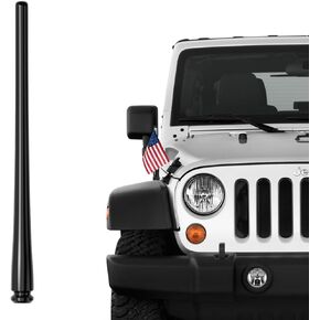 Rydonair Antenna Compatible with Jeep Wrangler JK JKU JL JLU Rubicon Sahara (2007-2023) | 13 inches Flexible Rubber Antenna Replacement | Designed for Optimized FM/AM Reception in Kuwait