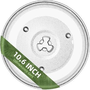 Gemroom 10.6" Microwave Glass Plate for GE, Panasonic, Toshiba, Galanz, Farberware 10 5/8 inch Replacement Microwave Glass Plate, also for High Pointe RV microwave plate Replacement in Saudi Arabia
