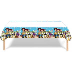 2 Pc Birthday Party Decorations - Disposable Plastic Tablecloth Disposable Table Cover | Birthday Party Supplies Decorations (Blue) in Kuwait