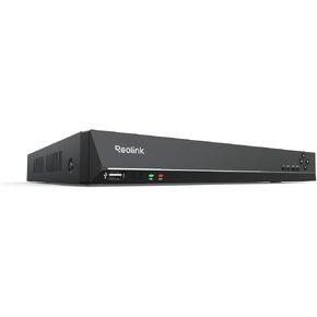 REOLINK 4K 16 قناة مسجل فيديو شبكي لنظام كاميرا الأمان، يعمل مع كاميرات 4K/5MP/4MP HD Reolink IP PoE NVR، تسجيل 24/7 على القرص الصلب 4 تيرابايت المثبت مسبقًا، RLN16-410-4TB in Kuwait