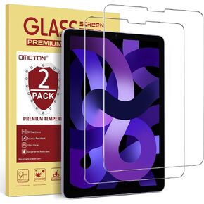 واقي شاشة OMOTON [2 حزمة] متوافق مع iPad Air الجيل الرابع (Air 5/4، 10.9 بوصة، 2022/2020)، iPad Pro 11 بوصة جميع الطرز اللوحي - زجاج مقسى، متوافق مع Apple Pencil in Kuwait