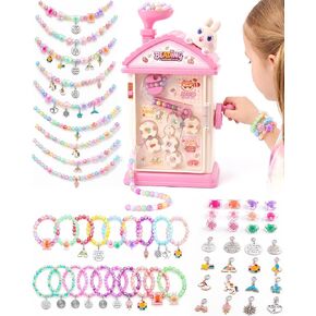 Bracelet Making Kit, 800+ Beads Hand-Crank Birthday Gift for Girls 6-12 in Kuwait