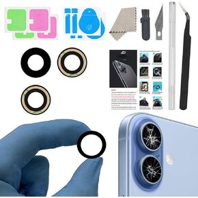 استبدال زجاج عدسة الكاميرا لهاتف iPhone 13 Pro Max و13 Pro، استبدال عدسة زجاجية للكاميرا الخلفية GVKVGIH مع لاصق مثبت مسبقًا، ومجموعة أدوات إصلاح ودليل التثبيت in Kuwait
