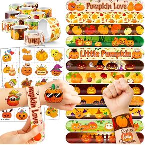 144PCS Halloween Party Favors Decorations, Tattoos & Slap Bracelets in Kuwait