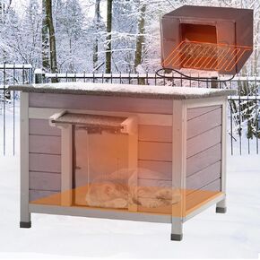 Extra Large 2-Levels Heated Cat House for Outside Insulated Outdoor Shelter in Kuwait