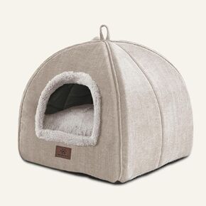 Cat Bed Cave-Cat Beds for Indoor Cats,Kittens and Small Pets,Soft and Warm Cats House Tent Bed,Foldable and Washable with Removable Cushioned and Anti Slip Bottom,Grey 15inches in Saudi Arabia