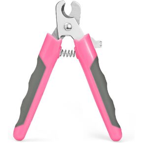 WePet Pet Nail Clippers U07.3, Professional Claw Trimmer, Scissor for Cats, Dogs, Puppies, Kittens, Hamsters, Rabbits and Small Animals, Sharp, Safe, M, Grey/Pink in Kuwait