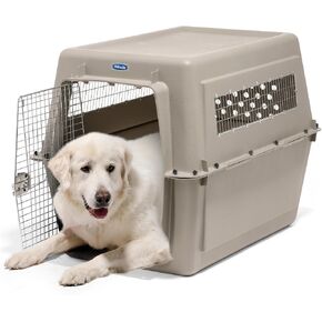 Petmate Ultra Vari Dog Kennel for Extra Large Dogs (Durable, Heavy Duty Dog Travel Crate, Made with Recycled Materials, 48 in. Long) 90 to 125 lbs, Made in USA in Kuwait