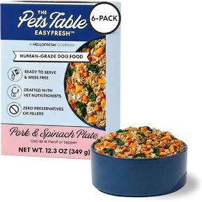 EasyFresh® Human Grade Fresh Dog Food, Pork & Spinach, 12.3oz (Pack of 12) in Kuwait