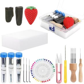 YRMJ 53 Pack Felting Tool Set, 3 Sizes of Felting Needles, Soft Working Pad & Accessories for All Your Needle Felting, Wool Crafting, and DIY Art Projects in Saudi Arabia