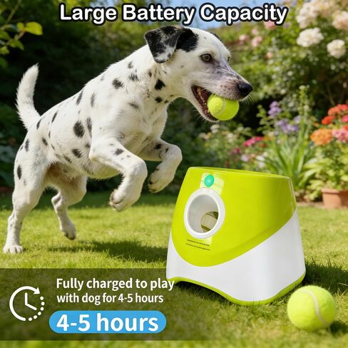 OYE Dog Ball Launcher, Automatic Balls Thrower with 6 Balls for Dog, 2 Tennis Balls Throwing Machine with 10-30 ft Throw Distance, Interactive Pet Toys for Small and Medium Dogs (Green) in Saudi Arabia