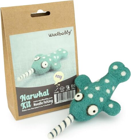 Woolbuddy Needle Felting Starter Kit (Sea Turtle) for Adults with DIY Tool in Kuwait