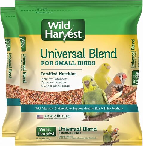 Wild Harvest Bird Seed Collection: Daily Blends and Advanced Nutrition for Parakeet, Canaries, Finches, Cockatiel, Parrots and More. in Kuwait