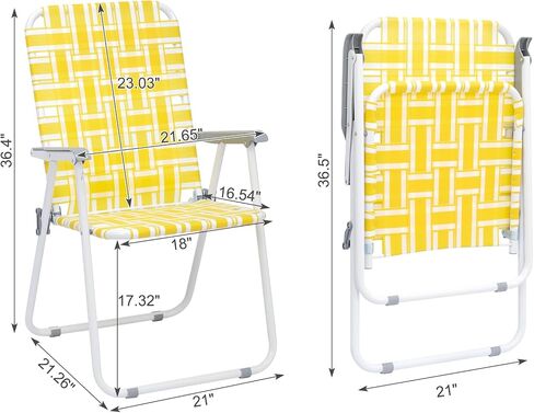 Patio Lawn Chairs Folding Chairs Set of 2, Webbed Folding Chair Outdoor Beach Chair Portable Camping Chair for Yard, Garden (Blue 1) in Saudi Arabia
