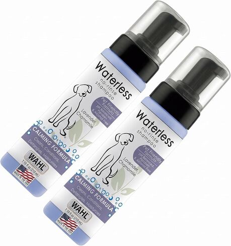 Wahl USA Pet Friendly Waterless No Rinse Shampoo for Animals – Lavender & Chamomile for Cleaning, Conditioning, Detangling, & Moisturizing Dogs & Cats – 7.1 Oz - Model 820014A in Kuwait