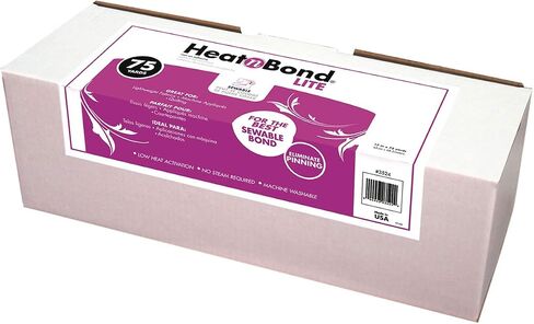 HeatnBond Lite Iron-On Adhesive, 17 Inches x 75 Yard, White in Kuwait