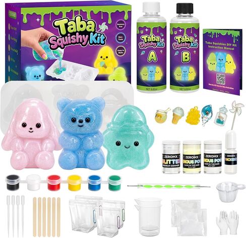 ZEROMX Glow in the Dark DIY Squishy Making Kit - All-in-one Beginner Kit in Saudi Arabia