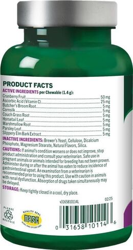 Vet's Best Cat Urinary Tract Support Chewables | Supports A Healthy Urinary Tract in Cats | 60 Chewable Tablets in Kuwait