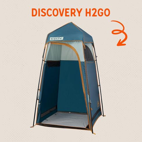 مأوى الخصوصية Kelty Discovery H2GO، دش المخيم ومأوى التغيير، مدخل بسحاب، إطار عمود فولاذي، قائم بذاته in Kuwait