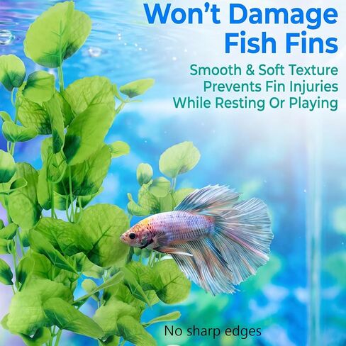 2 Pack 14 Inch Silk Aquarium Plants for Small Tank for Betta Fish in Saudi Arabia