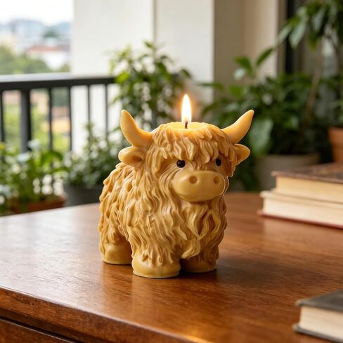 Highland Cow Silicone Mold for Resin Candle Soap, 2 Packs 3D Cute Cow Animal Candle Mold for Candle Making, Highland Cow Chocolate Candy Fondant Molds for Cake Decor in Kuwait