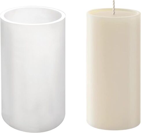 Large Silicone Cylinder Candle Mold - Pillar Candle Making Mold (16.9cm x 9.5cm/6.5" x 3.74") in Kuwait