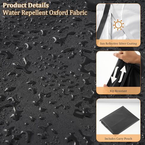 4'W X 8'L Outdoor Dog Kennel Cover, Outdoor Replacement Roof Cover with Windproof Drawstrings 420D Oxford Cloth with Silver Protective Coating for Waterproof Dog Kennel in Saudi Arabia